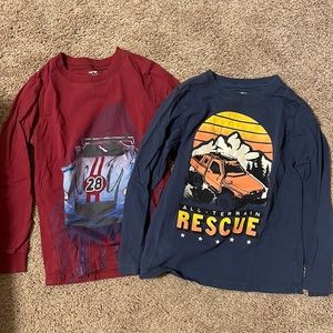 Lot of 2 boys long sleeve shirts